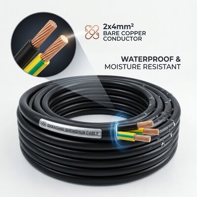 중국 Waterproof Moisture Resistant PVC Insulated Cable 0.6/1kV 2 Core 2x4mm2 Outdoor Wet Area 공급자