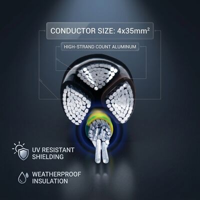 중국 NYY 4x70mm2 Anti UV PVC Insulated Cable Direct Burial Sunlight Resistant 0.6/1kV IEC60502 공급자