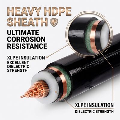 중국 부식 방지 HDPE 피복 XLPE 절연 지하 전력 케이블 0.6/1kV 공급자
