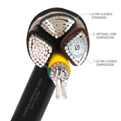 Oil Resistant Chemical Resistant PVC Insulated Cable 450/750V 3 Core Industrial Use 공급자