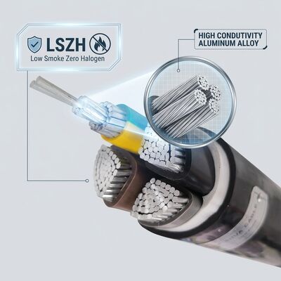 LSZH 저연 무할로겐 PVC 절연 케이블 0.6/1kV 4심 4x50mm2 내화 공급자