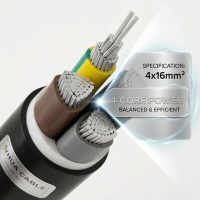 NYY 4x25mm2 PVC Insulated Cable 90C High Temperature Underground 0.6/1kV IEC60502 Power Wire 공급자