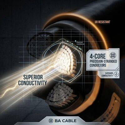 VGV 3x4mm2 UV Resistant PVC Insulated Cable Outdoor Overhead 0.6/1kV IEC60502 Copper 공급자
