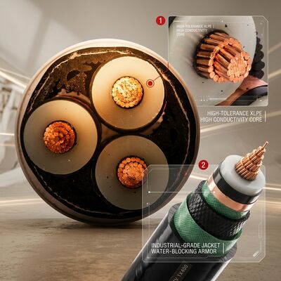 90도 고온 XLPE 절연 전력 케이블 0.6/1kV 연속 공급자