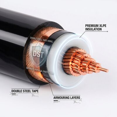 40 년 사용 기간 XLPE 단열 된 이중 철강 테이프 장갑 케이블 0.6/1kV 공급자