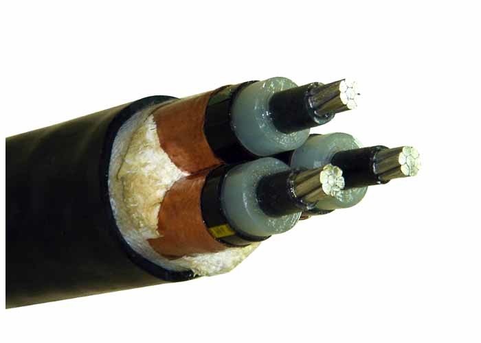 기갑 전기 케이블 33KV 3 핵심 185mm2 알루미늄/XLPE/PVC 잉크 인쇄