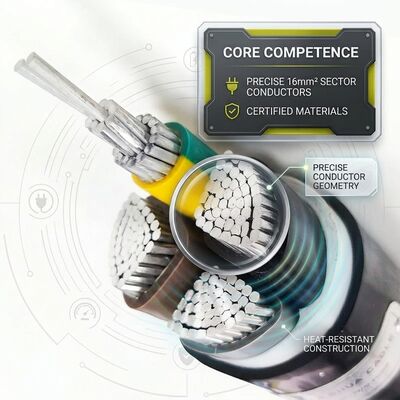 NYY-J 4x16mm2 PVC Insulated Cable 125C High Temperature Furnace Power Cable IEC60502