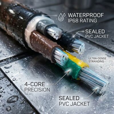 VGV 3x1.5mm2 IP65 PVC Insulated Cable Marine Industrial 450/750V IEC60228 Copper